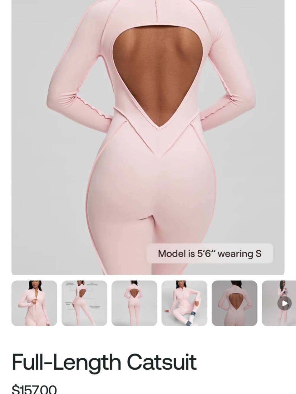 BetterMe Full-Length bodysuit jumpsuit ballet Pink , Medium (NWOT) - Picture 7 of 7